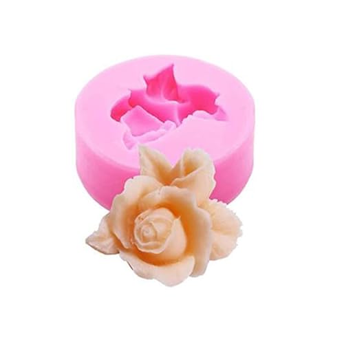 6 Stücke 3D Silikonform Blumen, Bloom Rose Form Silikonformen Kerzenhalter für Seife Rose Blumenform Kerzenform Kerzen Silicone Formen Gießformen für Kuchen Dekoration DIY Handwerk von VQBKHO