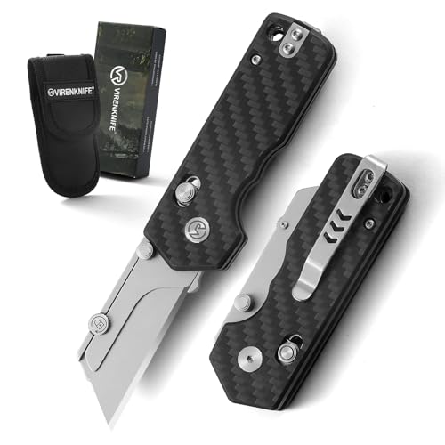 VIRENKNIFE Taschenmesser Klappbares Universalmesser,EDC Einhandmesser mit G10-Griff & Schiebeschloss,Faltbares Cuttermesser mit Gürteltasche & Taschenclip,Jagdmesser Camping Messer für Männer Geschenk VIRENKNIFE Taschenmesser Klappbares Universalmesser,EDC Einhandmesser mit G10-Griff & Schiebeschloss,Faltbares Cuttermesser mit Gürteltasche & Taschenclip,Jagdmesser Camping Messer für Männer Geschenk von VR VIRENKNIFE