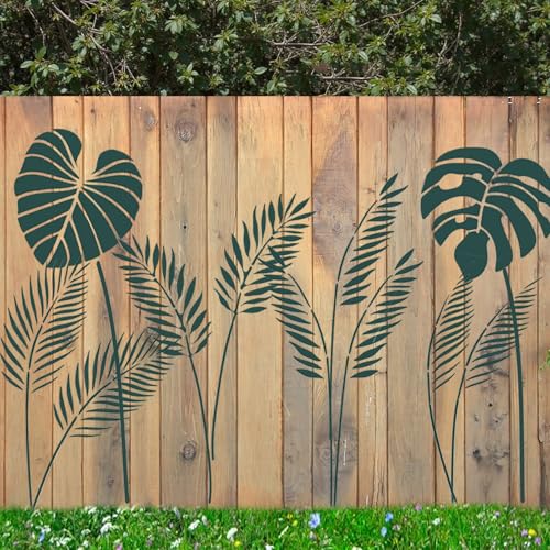 Zaun-/Wandschablone für den Außenbereich, große Blumenmuster, Gartenblumen, Sonnenblumen, Monstera, Hortensien, große Schablonen zum Basteln, wiederverwendbar (Hortensien) von VRIOVN