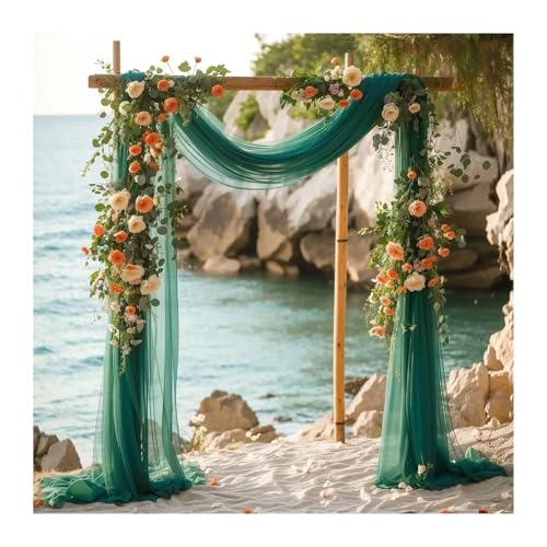 VRKRTVBLB 1pc Arch Vorhänge Drapieren Stoff Festival for Hochzeit Zeremonie Geburtstag Party Braut Dusche Dekoration(9,75x600cm) von VRKRTVBLB