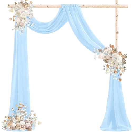 VRKRTVBLB 1pc Hochzeit Arch Drapieren Hintergrund Stoff Arbor Vorhänge for Outdoor Zeremonie Party Vorhänge(12,75 * 600cm) von VRKRTVBLB