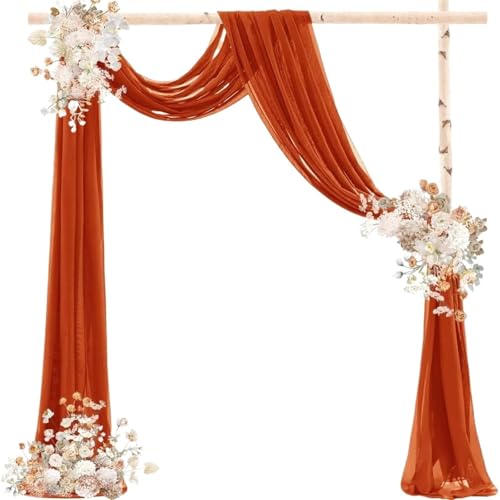 VRKRTVBLB 1pc Hochzeit Arch Drapieren Hintergrund Stoff Arbor Vorhänge for Outdoor Zeremonie Party Vorhänge(4,75 * 600cm) von VRKRTVBLB
