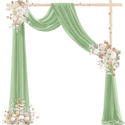 VRKRTVBLB 1pc Hochzeit Arch Drapieren Hintergrund Stoff Arbor Vorhänge for Outdoor Zeremonie Party Vorhänge(6,30 * 300cm) von VRKRTVBLB