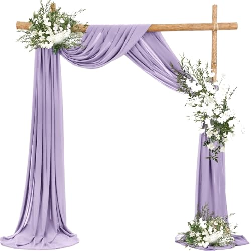 VRKRTVBLB 1pc Hochzeit Bogen Drapieren Stoff Sheer Gardinen Zeremonie Empfang Hintergrund Vorhang Party Swag Decor(1,75 * 1000cm) von VRKRTVBLB
