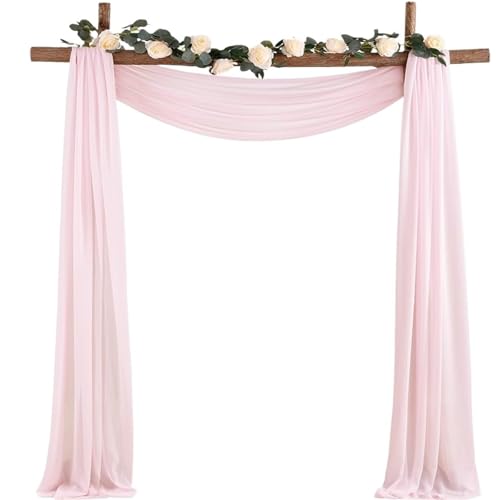 VRKRTVBLB 1pc Hochzeit Bogen Drapieren Stoff Sheer Gardinen Zeremonie Empfang Hintergrund Vorhang Party Swag Decor(11,75 * 300cm) von VRKRTVBLB