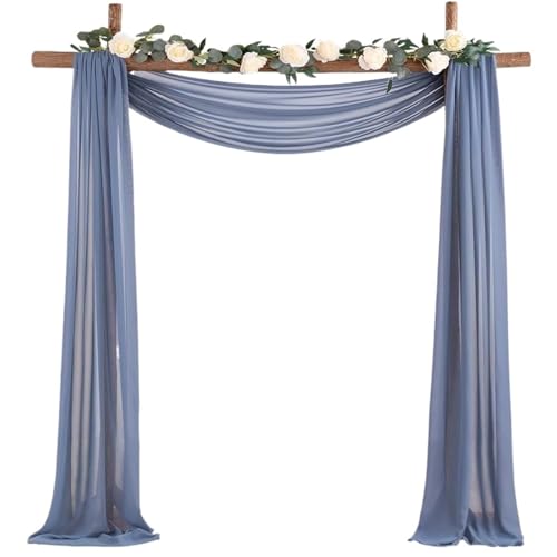 VRKRTVBLB 1pc Hochzeit Bogen Drapieren Stoff Sheer Gardinen Zeremonie Empfang Hintergrund Vorhang Party Swag Decor(3,75 * 600cm) von VRKRTVBLB