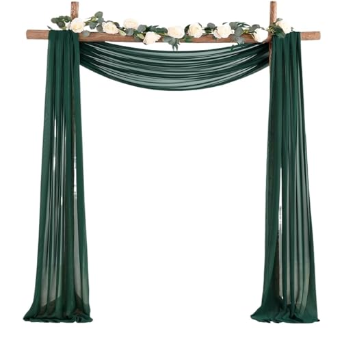 VRKRTVBLB 1pc Hochzeit Bogen Drapieren Stoff Sheer Gardinen Zeremonie Empfang Hintergrund Vorhang Party Swag Decor(8,75 * 300cm) von VRKRTVBLB