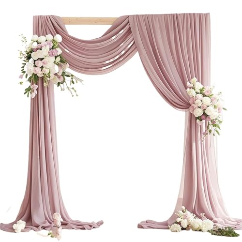 VRKRTVBLB 1pc Hochzeit Bogen Drapieren Stoff Sheer for Braut Dusche Hintergrund Outdoor Party Kirche Zeremonie(12,75x1000cm) von VRKRTVBLB