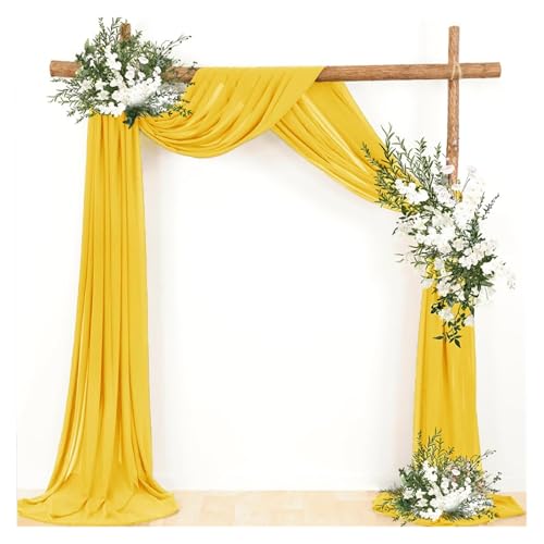 VRKRTVBLB 1pc Hochzeit Bogen Drapieren Stoff Sheer for Braut Dusche Hintergrund Outdoor Party Kirche Zeremonie(4,75x800cm) von VRKRTVBLB