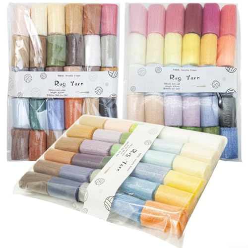 Creative 30 vorgeschnittene Wollgarne, speziell für Bastelprojekte wie Teppiche, Stricken und mehr Material (Nr. 2) von VRTYVEYBB