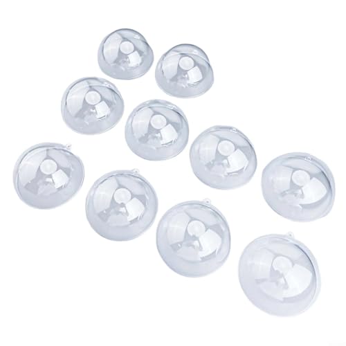 Transparente befüllbare Kugelkugeln aus Kunststoff für Hochzeitsbevorzugungen und Weihnachtsdekoration, abnehmbare Kappe für DIY Handwerk und personalisierte Feiertags-Ornamente (9 cm) von VRTYVEYBB