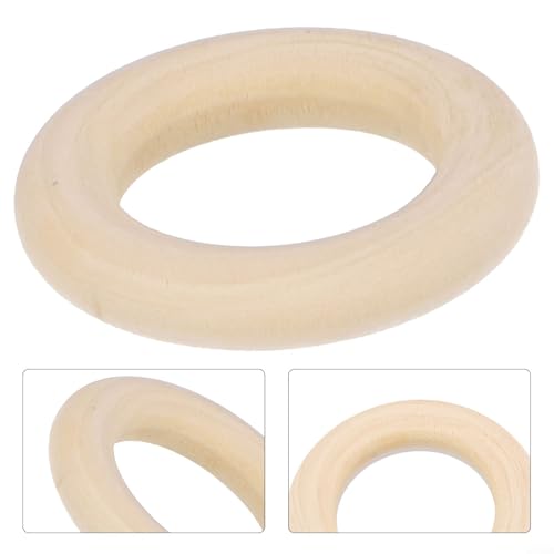 Unlackierte Holz-Kreisringe für DIY-Projekte, Schmuckherstellung, einfarbig, 10 x 1 cm Unlackierte Holz-Kreisringe für DIY-Projekte, Schmuckherstellung, einfarbig, 10 x 1 cm von VRTYVEYBB