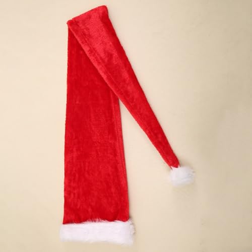 VRTYVEYBB Lange Plüsch-Weihnachtsmannmütze, Kopfbedeckung für Weihnachtsveranstaltungen, Partys und Familienfeiern (B) von VRTYVEYBB