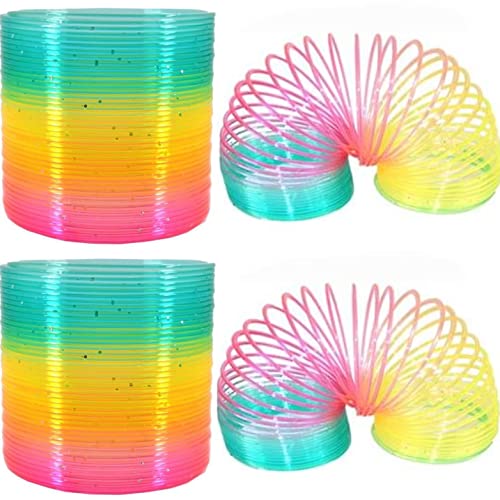 VRasehorn Regenbogenspirale 3 Stück, Glitzerspirale Treppenläufer Bunt ca. 6 cm Springfeder Spirale Glitzern, als Mitgebsel VRasehorn Regenbogenspirale 3 Stück, Glitzerspirale Treppenläufer Bunt ca. 6 cm Springfeder Spirale Glitzern, als Mitgebsel von VRasehorn