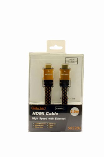 VS-ELECTRONIC - 610760 HDMI-Flachkabel, Stecker-Stecker, Version 1.4, High Speed, Ethernet, AWG28, 2 m Länge 5822BL von VS-ELECTRONIC