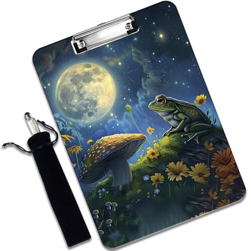 Kunststoff-Klemmbrett und Stifttaschen-Set, A4-Klemmbrett in Briefgröße, geeignet für Büros, Zuhause, Froschpilz Kunststoff-Klemmbrett und Stifttaschen-Set, A4-Klemmbrett in Briefgröße, geeignet für Büros, Zuhause, Froschpilz von VSHSEEOM