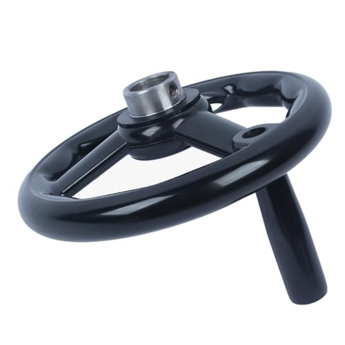 VSPLJQRXY 3-Speichen Handrad Ø100-200mm Bakelit Antirutsch Schwarz Fräshandrad Mit Abnehmbarem Schwenkgriff Für Drehfräs Schleifmaschinen(125 * 14mm) von VSPLJQRXY