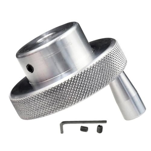 VSPLJQRXY Aluminium Handrad 8-25mm Bohrung 80mm OD Mechanisches Rad Mit Drehgriff Schraubenschlüssel 2 Schrauben for Drehmaschine Fräsmaschine Schieber CNC(80mm*10mm) von VSPLJQRXY