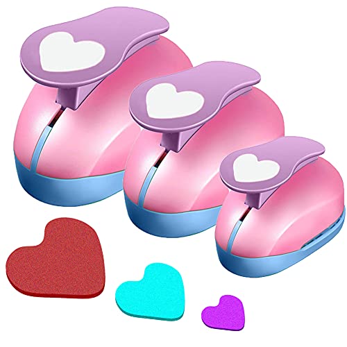VSREI Stanzer Set,Herzförmig, 3 Stück Papierstanzer Motivlocher Stanzer Set, für Geschenkanhänger, Basteln, Scrapbooking, Fotos, Grußkarten,zufällige Farbe VSREI Stanzer Set,Herzförmig, 3 Stück Papierstanzer Motivlocher Stanzer Set, für Geschenkanhänger, Basteln, Scrapbooking, Fotos, Grußkarten,zufällige Farbe von VSREI