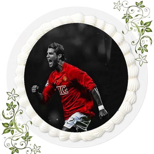 Für den Geburtstag ein Tortenbild, Zuckerbild mit dem Motiv: Fussball, Essbares Foto für Torten, Tortenbild, Tortenaufleger Ø 20cm FONDANT Ronaldo Fussball Nr. 30 Für den Geburtstag ein Tortenbild, Zuckerbild mit dem Motiv: Fussball, Essbares Foto für Torten, Tortenbild, Tortenaufleger Ø 20cm FONDANT Ronaldo Fussball Nr. 30 von VSW