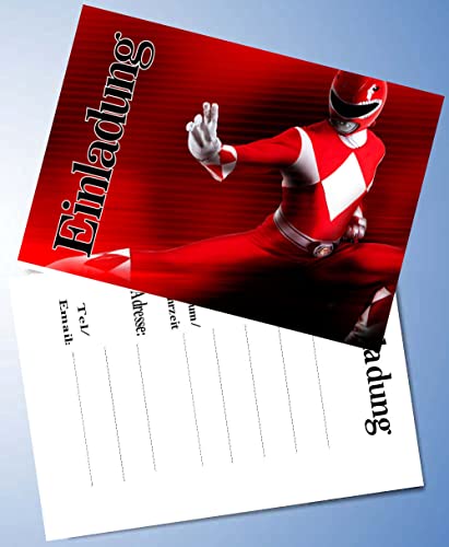 VSW 12 Einladungskarten & 12 Umschläge für Geburtstag Partys und Kindergeburtstag Power Rangers Nr. 71 VSW 12 Einladungskarten & 12 Umschläge für Geburtstag Partys und Kindergeburtstag Power Rangers Nr. 71 von VSW