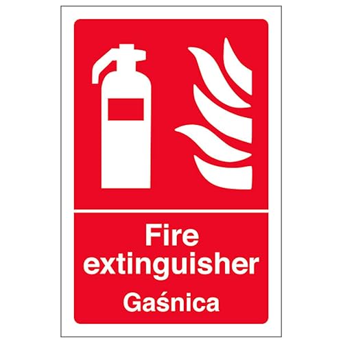V Safety Englisch/Polnisch – Feuerlöscher, 150 x 200 mm, 3 mm gebürstetes Aluminium-Verbundwerkstoff V Safety Englisch/Polnisch – Feuerlöscher, 150 x 200 mm, 3 mm gebürstetes Aluminium-Verbundwerkstoff von VSafety