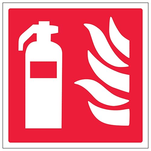 V Safety Feuerlöscher-Symbol 200 x 200 mm – 2 mm Hartplastik-Sicherheitsschild von VSafety
