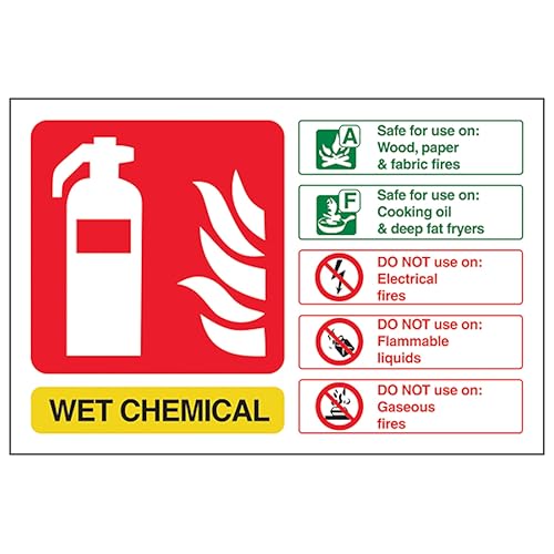 V Safety Nasschemischer Feuerlöscher – Querformat, 200 x 150 mm, 2 mm Hartplastik-Sicherheitsschild V Safety Nasschemischer Feuerlöscher – Querformat, 200 x 150 mm, 2 mm Hartplastik-Sicherheitsschild von VSafety