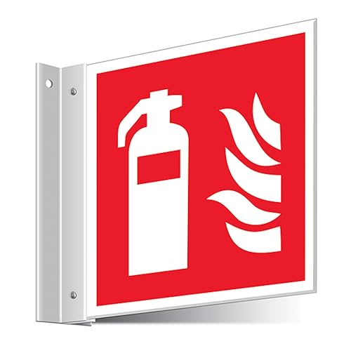 V Safety Schild mit Feuerlöscher, Korridor, 150 x 150 mm, 3 mm, für den Innenbereich von VSafety