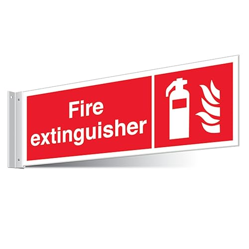V Safety Schild mit Feuerlöscher-Motiv, Querformat, 450 x 150 mm, 3 mm, für den Innenbereich von VSafety