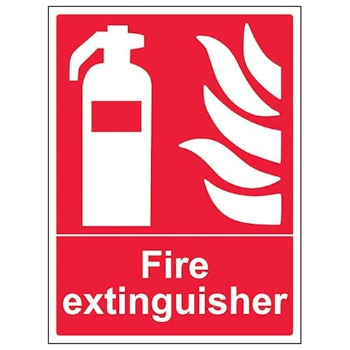 V Safety Sicherheitsschild "Feuerlöscher", umweltfreundlich, Hochformat, 300 x 400 mm, 1 mm, 100% recycelter, starrer Kunststoff von VSafety