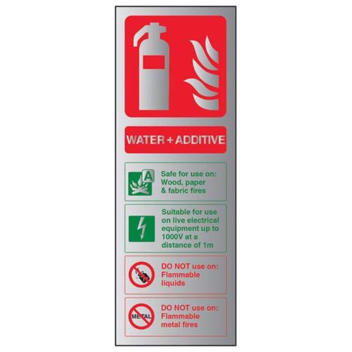 VSafety 11010AJ-R1ABRSH Feuerlöscher-Wasser- und Zusatz-ID-Schild, 100 mm x 280 mm-1,6 mm, Aluminium starrer Kunststoff VSafety 11010AJ-R1ABRSH Feuerlöscher-Wasser- und Zusatz-ID-Schild, 100 mm x 280 mm-1,6 mm, Aluminium starrer Kunststoff von VSafety