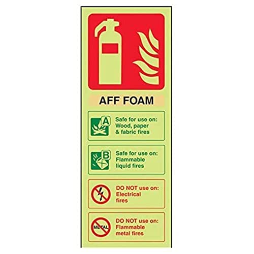 VSafety im Dunkeln leuchtendes Feuerlöscher-Schild, AFF-Schaum-ID, 75 x 200 mm, starrer Kunststoff VSafety im Dunkeln leuchtendes Feuerlöscher-Schild, AFF-Schaum-ID, 75 x 200 mm, starrer Kunststoff von VSafety