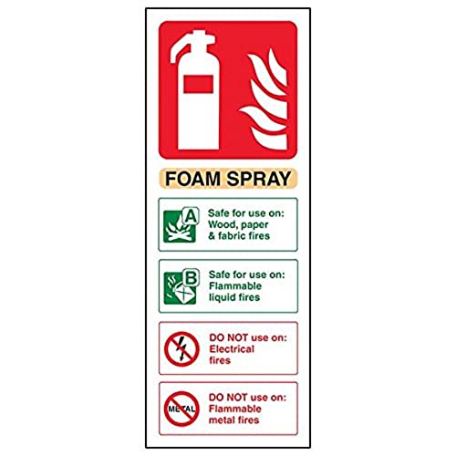 vsafety 11003 Hammer/Schlägel ac-s "Schaumstoff Spray ID nicht Elektrische Sicher" Zeichen, 75 mm x 200 mm x 200 mm (3 Stück) von VSafety