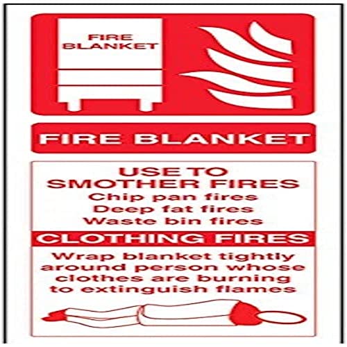 vsafety 11008 aj-s Feuerlöscher Schild, Fire Decke ID, selbstklebend, Hochformat, 100 mm x 280 mm, rot von VSafety