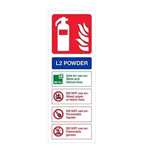 VSafety L2 Feuerlöscher-Schild, selbstklebend, 100 x 280 mm von V Safety