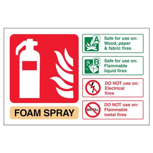 vsafety 11015 AL Feuerlöscher Schild, Schaumstoff Spray ID nicht Elektrische Sicher, selbstklebend, Landschaft, 150 mm x 100 mm, beige/schwarz/grün/rot vsafety 11015 AL Feuerlöscher Schild, Schaumstoff Spray ID nicht Elektrische Sicher, selbstklebend, Landschaft, 150 mm x 100 mm, beige/schwarz/grün/rot von VSafety