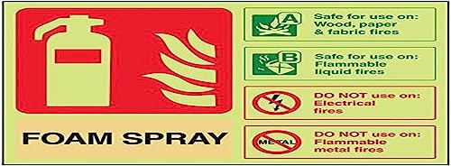 VSafety englisches leuchtendes Feuerlöscher-Schild „Not Electrical Safe Fire Extinguisher Sign“ - 200 x 150 mm, Hartkunststoff VSafety englisches leuchtendes Feuerlöscher-Schild „Not Electrical Safe Fire Extinguisher Sign“ - 200 x 150 mm, Hartkunststoff von VSafety