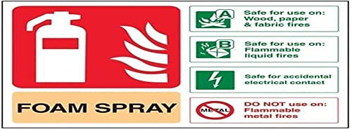 vsafety 11024 ar-r Feuerlöscher Schild, Schaumstoff Spray ID Sicher für elektrische Kontakt, starrer Kunststoff, Landschaft, 200 mm x 150 mm, beige/schwarz/grün/rot vsafety 11024 ar-r Feuerlöscher Schild, Schaumstoff Spray ID Sicher für elektrische Kontakt, starrer Kunststoff, Landschaft, 200 mm x 150 mm, beige/schwarz/grün/rot von VSafety