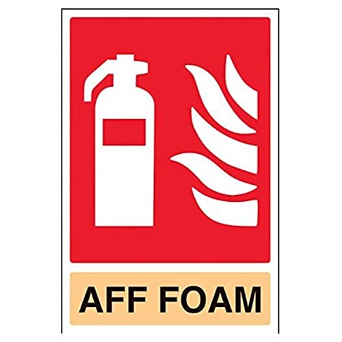 vsafety 11028 au-s Feuerlöscher Schild, Aff Schaum, selbstklebend, Hochformat, 200 mm x 300 mm, beige/schwarz/rot von VSafety