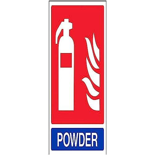 VSafety Powder Feuerlöscher-Schild, Hochformat, 150 x 200 mm, 1 mm starrer Kunststoff von V Safety