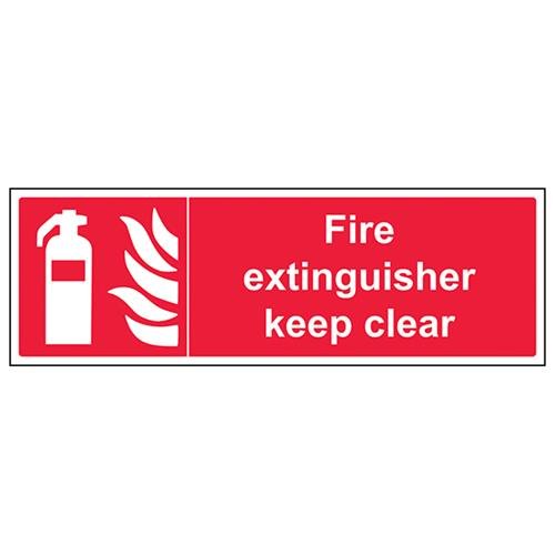 VSafety Feuerlöscher Keep Clear Schild, Querformat, 450 x 150 mm, 1 mm starrer Kunststoff VSafety Feuerlöscher Keep Clear Schild, Querformat, 450 x 150 mm, 1 mm starrer Kunststoff von VSafety
