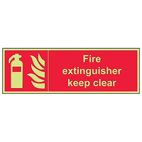 vsafety 13025bp-g "FEUERLÖSCHER Keep Clear Schild, Landschaft, 600 mm x 200 mm x 200 mm (Pack von 3) von VSafety