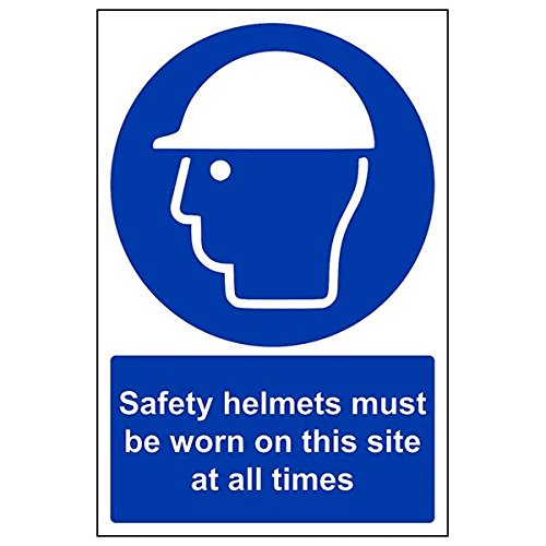 vsafety 41001 Hammer au-r "Sicherheit Helme zu tragen, auf Baustellen..." Sign, 200 mm x 300 mm (3 Stück) von VSafety