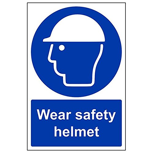 vsafety 41002 Hammer au-s "Sicherheit Helm" Sign, Portrait, 200 mm x 300 mm (3 Stück) von VSafety