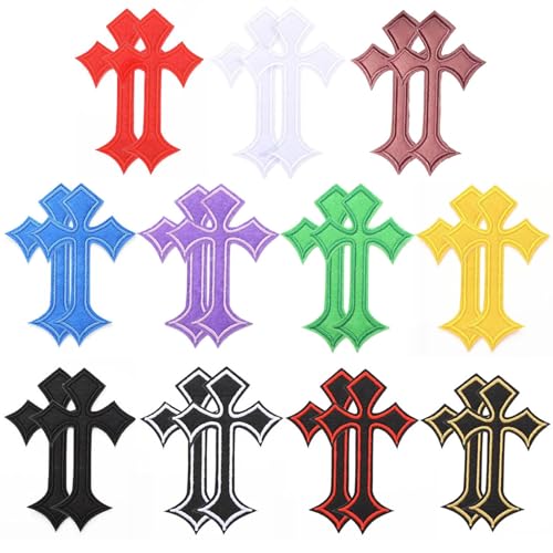 VTOS 22 Stück Kreuz-Flicken in 11 Farben, zum Aufbügeln, bestickte Applikationen, Stickerei, Aufnähen, Abzeichen für DIY-Kleidung, Jeans, Rucksäcke, Jacken, Hüte und Hemden VTOS 22 Stück Kreuz-Flicken in 11 Farben, zum Aufbügeln, bestickte Applikationen, Stickerei, Aufnähen, Abzeichen für DIY-Kleidung, Jeans, Rucksäcke, Jacken, Hüte und Hemden von VTOS