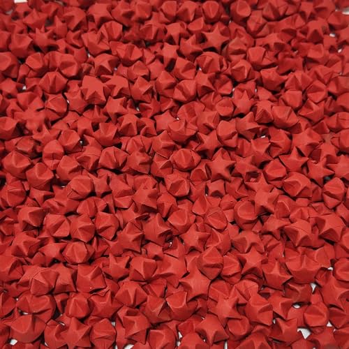 VTOS Origami-Glückssterne, vorgefertigt, mehrfarbig, handgefertigtes Papier, Wunschsterne für Geburtstag, Neujahr, Hochzeit, Valentinstag, Geschenke, Rot, 500 Stück, 500 Stück VTOS Origami-Glückssterne, vorgefertigt, mehrfarbig, handgefertigtes Papier, Wunschsterne für Geburtstag, Neujahr, Hochzeit, Valentinstag, Geschenke, Rot, 500 Stück, 500 Stück von VTOS