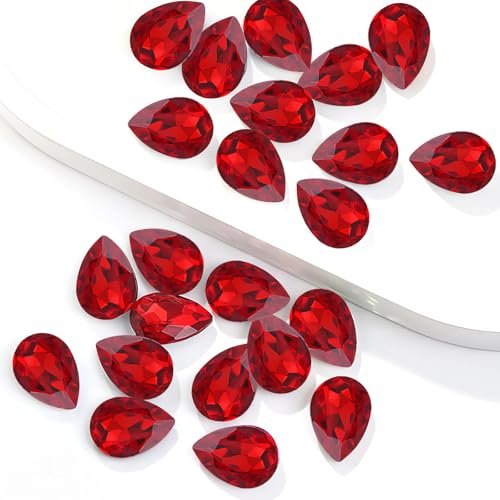 VTOS Strasssteine mit spitzer Rückseite, 7 Größen, rote Glassteine, Tropfenform, Kristallperlen, Schmuckverzierungen für Bastelarbeiten, Schmuckherstellung, Schuhe, Kleidung, Dekoration, 154 Stück VTOS Strasssteine mit spitzer Rückseite, 7 Größen, rote Glassteine, Tropfenform, Kristallperlen, Schmuckverzierungen für Bastelarbeiten, Schmuckherstellung, Schuhe, Kleidung, Dekoration, 154 Stück von VTOS