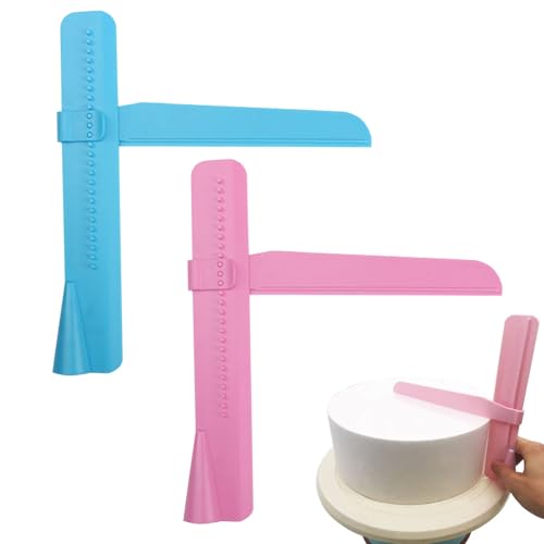 2pcs Backzubehör Für Torten,Tortenband Essbar,Frost Form,Kuchen Schaber,Kuchenschaber Torten Zubehör,Verstellbarer Diy Kuchenschaber,Tortenboden Schneidehilfe,Kuchenschaber Für Anfänger,Tortenglätter von VTYTZZ