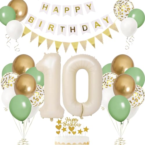 10. Geburtstag Deko Beige, Luftballon 10. Creme , Weiß Creme Folienballon 10 , Mädchen 10 jahre Luftballon deko Sandweiß , Zahl 10 Helium Luftballons Salbeigrün Weiß Ballons für Geburtstag Party Deko 10. Geburtstag Deko Beige, Luftballon 10. Creme , Weiß Creme Folienballon 10 , Mädchen 10 jahre Luftballon deko Sandweiß , Zahl 10 Helium Luftballons Salbeigrün Weiß Ballons für Geburtstag Party Deko von VUCDXOP